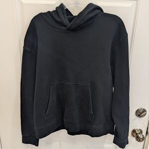 Quince Organic Cotton Black Hoodie